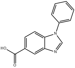 1-フェニル-1H-ベンゾイミダゾール-5-カルボン酸 化学構造式