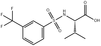 N-([3-(TRIFLUOROMETHYL)PHENYL]SULFONYL)VALINE Struktur
