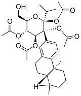 .beta.-D-Glucopyranoside, (4bS,8aS)-4b,5,6,7,8,8a,9,10-octahydro-4b,8,8-trimethyl-1-(1-methylethyl)-2-phenanthrenyl, tetraacetate Structure