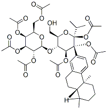 .beta.-D-Glucopyranoside, (4bS,8aS)-4b,5,6,7,8,8a,9,10-octahydro-4b,8,8-trimethyl-1-(1-methylethyl)-2-phenanthrenyl 4-O-(2,3,4,6-tetra-O-acetyl-.beta.-D-galactopyranosyl)-, triacetate 结构式