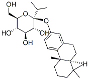 .beta.-D-Glucopyranoside, (4bS,8aS)-4b,5,6,7,8,8a,9,10-octahydro-4b,8,8-trimethyl-1-(1-methylethyl)-2-phenanthrenyl Struktur