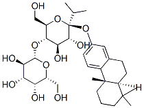 .beta.-D-Glucopyranoside, (4bS,8aS)-4b,5,6,7,8,8a,9,10-octahydro-4b,8,8-trimethyl-1-(1-methylethyl)-2-phenanthrenyl 4-O-.beta.-D-galactopyranosyl- 化学構造式