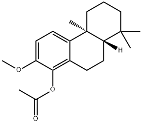 1-Phenanthrenol, 4b,5,6,7,8,8a,9,10-octahydro-2-methoxy-4b,8,8-trimethyl-, acetate, (4bS,8aS)- Structure