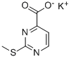 2-甲硫基嘧啶-4-甲酸钾盐, 250726-38-6, 结构式