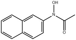N-(2-ナフチル)-N-ヒドロキシアセトアミド 化学構造式