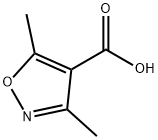 3,5-ジメチル-4-イソオキサゾールカルボン酸 化学構造式