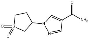 1-(1,1-dioxotetrahydro-1H-1lambda~6~-thiophen-3-yl)-1H-pyrazole-4-carboxamide 结构式