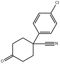 1-(4-氯苯基)-4-氧代环己甲腈,25115-75-7,结构式