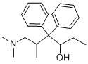 6-(ジメチルアミノ)-5-メチル-4,4-ジフェニル-3-ヘキサノール 化学構造式