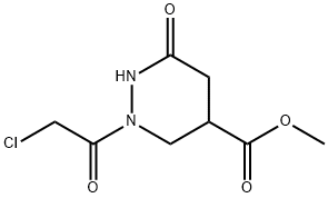 4-Pyridazinecarboxylic acid, 2-(chloroacetyl)hexahydro-6-oxo-, methyl ester (9CI) 结构式