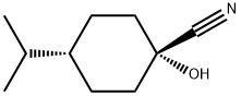 Cyclohexanecarbonitrile, 1-hydroxy-4-(1-methylethyl)-, trans- (9CI) Struktur