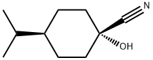 Cyclohexanecarbonitrile, 1-hydroxy-4-(1-methylethyl)-, cis- (9CI) Structure