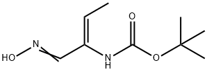 Carbamic acid, [(1Z)-1-[(hydroxyimino)methyl]-1-propenyl]-, 1,1-dimethylethyl 化学構造式