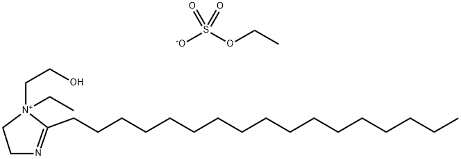 1-エチル-2-ヘプタデシル-4,5-ジヒドロ-1-(2-ヒドロキシエチル)-1H-イミダゾール-1-イウム・エチルスルファート 化学構造式
