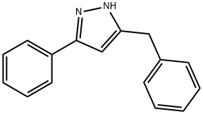 3-Phenyl-5-(phenylmethyl)-(1H)-pyrazole 化学構造式