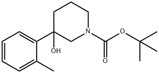 1-BOC-3-(2-METHYLPHENYL)-3-HYDROXYPIPERIDINE Struktur