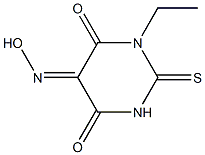 4,5,6(1H)-Pyrimidinetrione,1-ethyldihydro-2-thioxo-,5-oxime(9CI) Structure