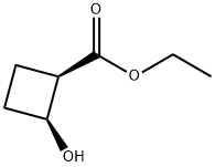 Cyclobutanecarboxylic acid, 2-hydroxy-, ethyl ester, (1R,2S)- (9CI) Structure