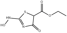 5-Thiazolecarboxylicacid,4,5-dihydro-2-(hydroxyamino)-4-oxo-,ethylester(9CI) Structure