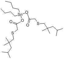 DIBUTYL TIN BIS(ISOOCTYLTHIOGLYCOLATE) Structure
