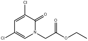 3,5-Dichloro-2-oxo-1,2-dihydro-1-pyridineacetic acid ethyl ester Structure