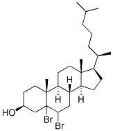 5,6-dibromocholestan-3beta-ol,25182-80-3,结构式