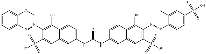 7-[[[[6-[(o-anisyl)azo]-5-hydroxy-7-sulpho-2-naphthyl]amino]carbonyl]amino]-4-hydroxy-3-[(2-methyl-4-sulphophenyl)azo]naphthalene-2-sulphonic acid Structure