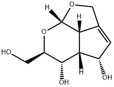 2H-1,7-Dioxacyclopent[cd]indene-4,5-diol, 4,4a,5,6,7a,7b-hexahydro-6-(hydroxymethyl)-, (4S,4aR,5S,6R,7aS,7bS)- (9CI) Struktur