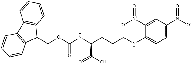 FMOC-ORN(DNP)-OH 结构式