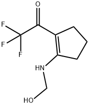 Ethanone, 2,2,2-trifluoro-1-[2-(hydroxymethylamino)-1-cyclopenten-1-yl]- (9CI) 结构式