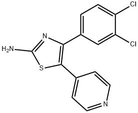 4-(3,4-DICHLOROPHENYL)-5-(4-PYRIDINYL)-2-THIAZOLAMINE,252198-68-8,结构式