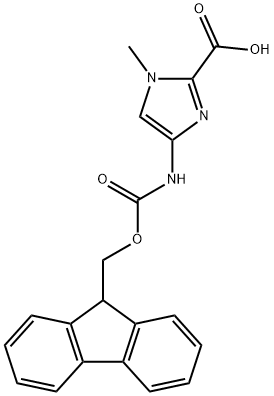 4-(FMOC-氨基)-1-甲基-1H-咪唑-2-羧酸,252206-28-3,结构式