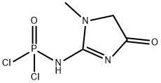 (1-メチル-4-オキソ-4,5-ジヒドロ-1H-イミダゾール-2-イル)ホスホロアミジン酸ジクロリド 化学構造式