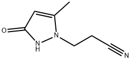 1H-Pyrazole-1-propanenitrile, 2,3-dihydro-5-methyl-3-oxo- (9CI) Structure