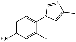 3-氟-4-(4-甲基-1H-咪唑-1-基)苯胺, 252340-70-8, 结构式