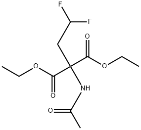 2-ACETYLAMINO-2-(2,2-DIFLUORO-ETHYL)-MALONIC ACID DIETHYL ESTER 化学構造式