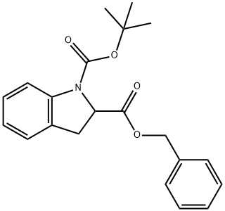 1H-Indole-1,2-dicarboxylic acid, 2,3-dihydro-, 1-(1,1-diMethylethyl) 2-(phenylMethyl) ester Struktur