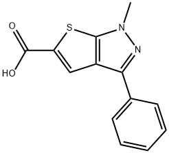 1-METHYL-3-PHENYL-1H-THIENO[2,3-C]PYRAZOLE-5-CARBOXYLIC ACID Structure
