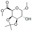 alpha-D-Galactopyranosiduronic acid, methyl 3,4-O-(1-methylethylidene) -, methyl ester Structure