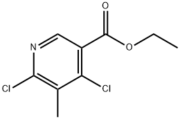 Ethyl 4,6-dichloro-5-Methylnicotinate Struktur