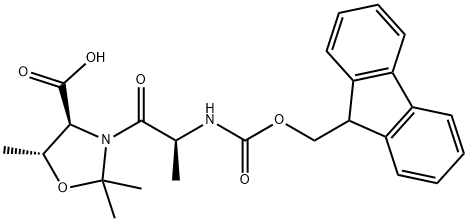 (4S,5R)-3-(FMOC-ALA)-2,2,5-TRIMETHYL-OXAZOLIDINE-4-CARBOXYLIC ACID Structure