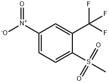 4-(Methylsulphonyl)-3-(trifluoromethyl)nitrobenzene, 1-(Methylsulphonyl)-4-nitro-2-(trifluoromethyl)benzene,252561-91-4,结构式