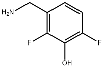 Phenol, 3-(aminomethyl)-2,6-difluoro- (9CI) Struktur
