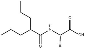 Alanine,  N-(1-oxo-2-propylpentyl)- Struktur