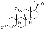 9-ブロモプレグナ-4-エン-3,11,20-トリオン 化学構造式