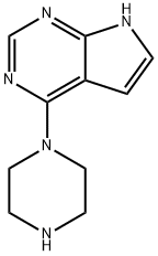 4-(1-PIPERAZINYL)-1H-PYRROLO[2,3-D]PYRIMIDINE 结构式