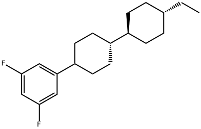 1,3-Difluor-5-[trans-4-(trans-4-ethylcyclohexyl)-cyclohexyl]-benzol Struktur