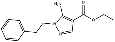 5-氨基-1-苯乙基吡唑-4-甲酸乙酯,252903-25-6,结构式