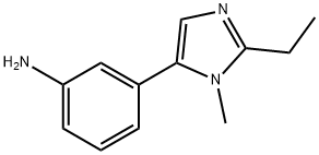 Benzenamine, 3-(2-ethyl-1-methyl-1H-imidazol-5-yl)- (9CI) Struktur