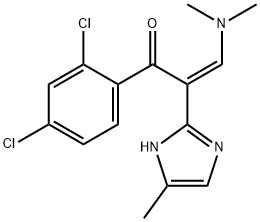 (2Z)-1-(2,4-二氯苯基)-3-(二甲基氨基)-2-(5-甲基-1H-咪唑-2-基)-2-丙烯-1-酮, 252953-86-9, 结构式
